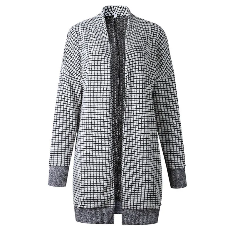 Long front open cardigan