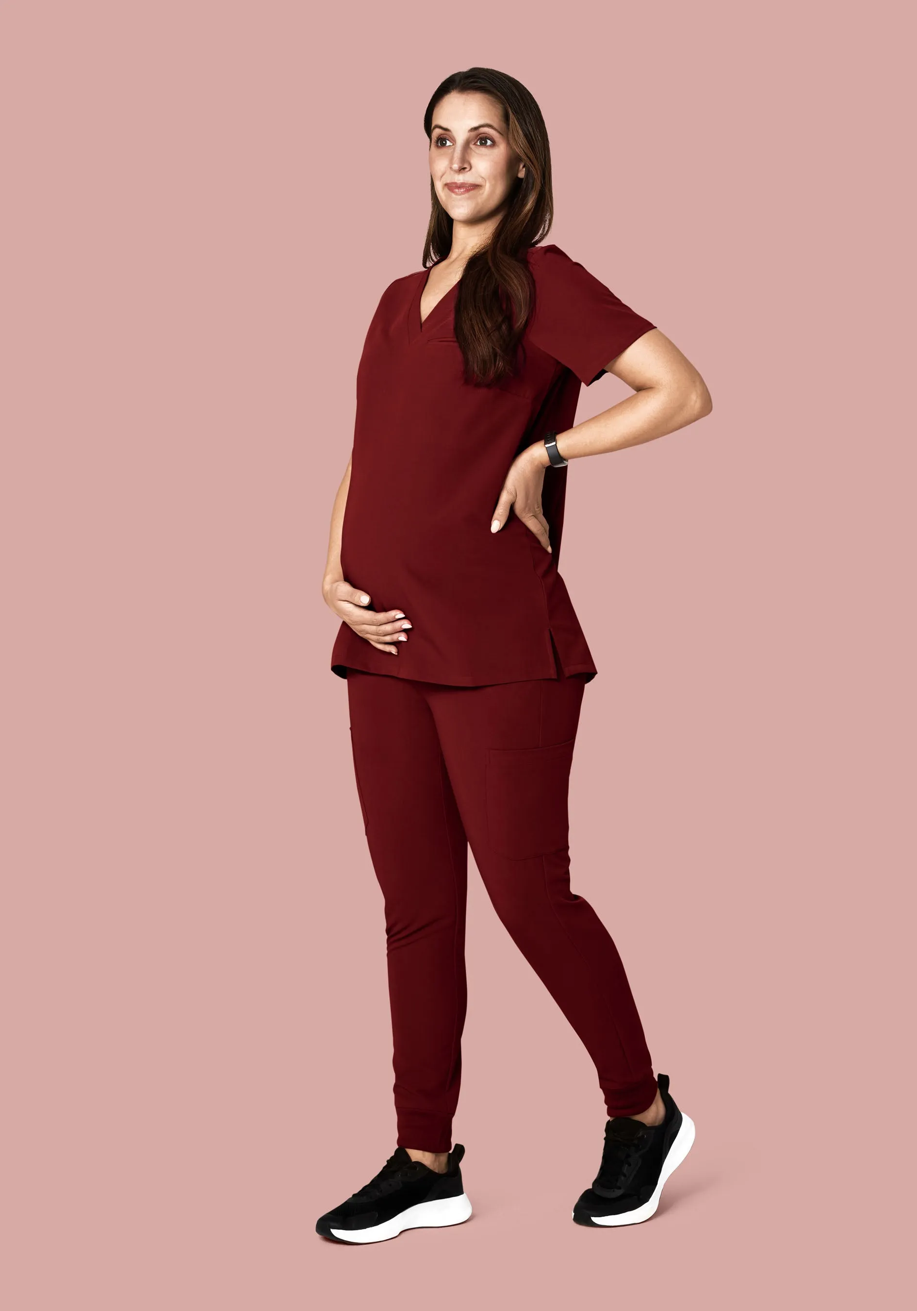 Maternity Joggers Fired Brick