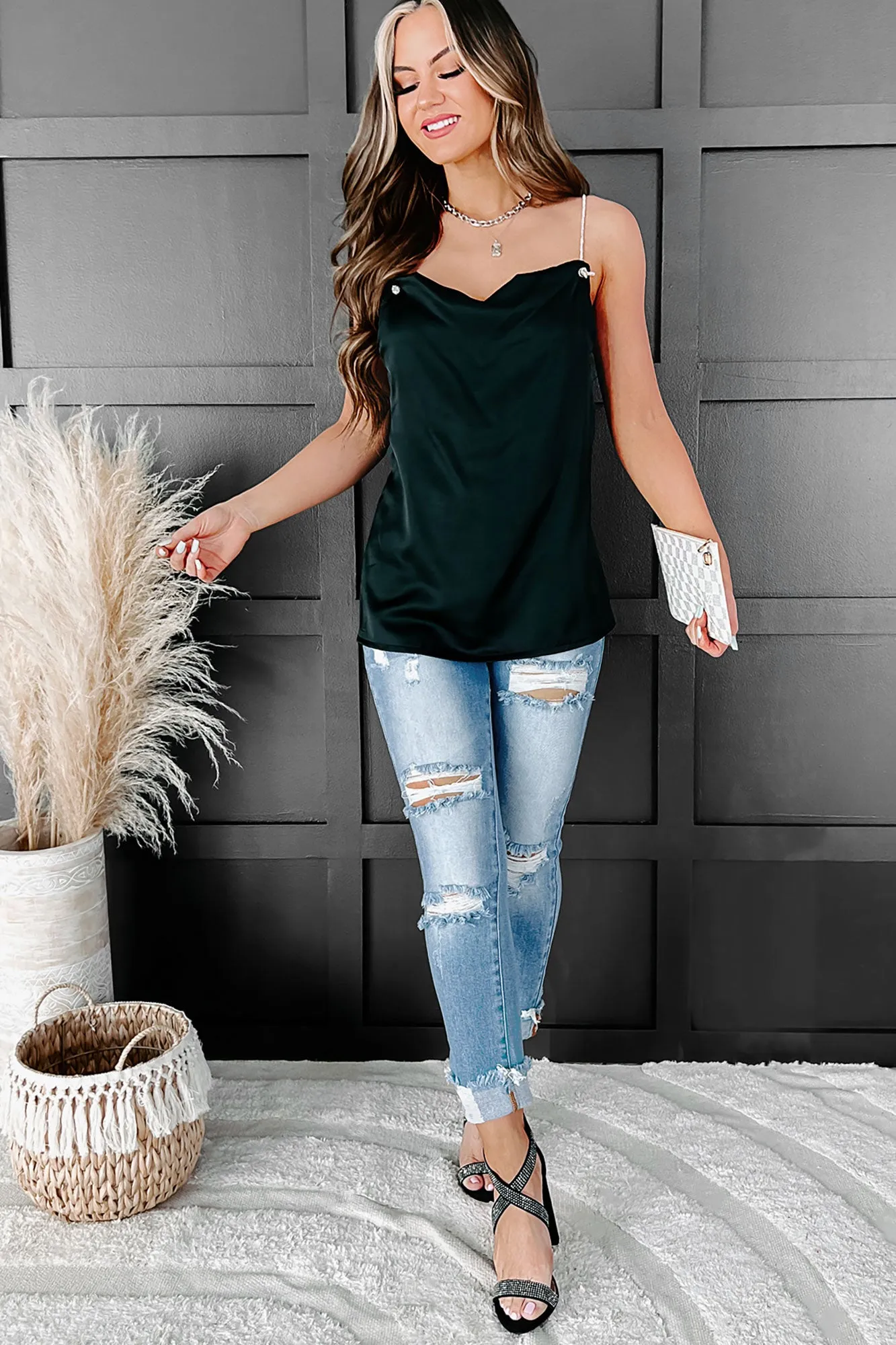 Melina High Rise Distressed Straight Leg Risen Jeans (Light)
