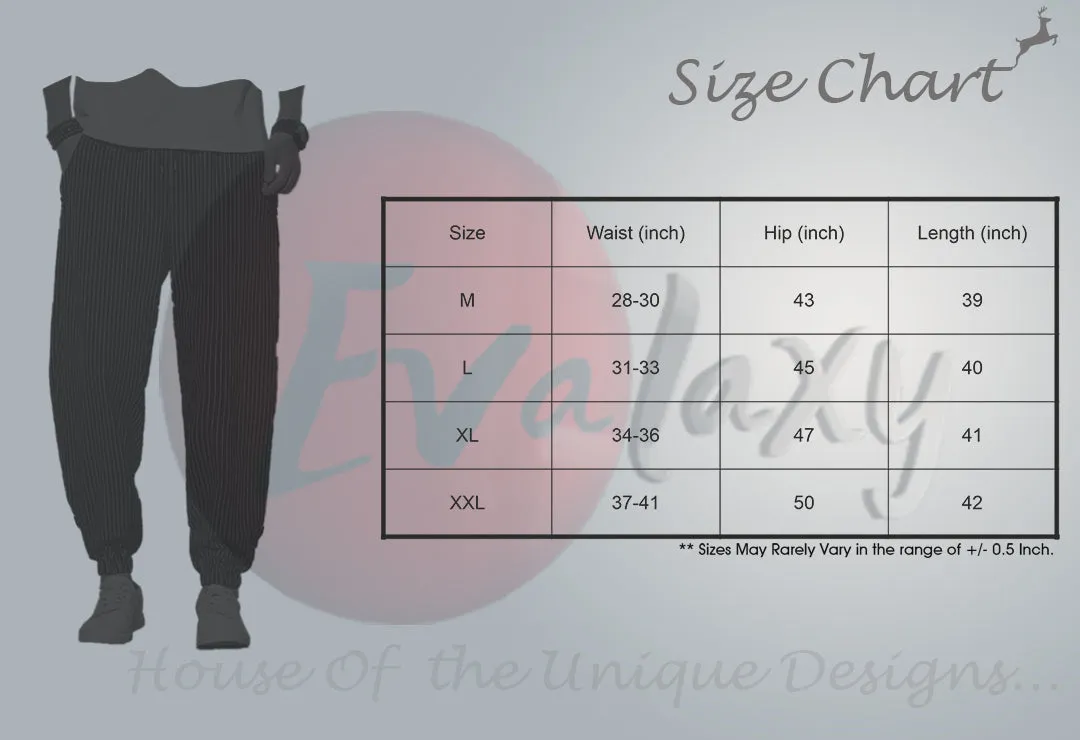 Men's Pants Loose Thin Blue  & White Striped Jogger Breathable Casual Harem Combo (Pack of 2)