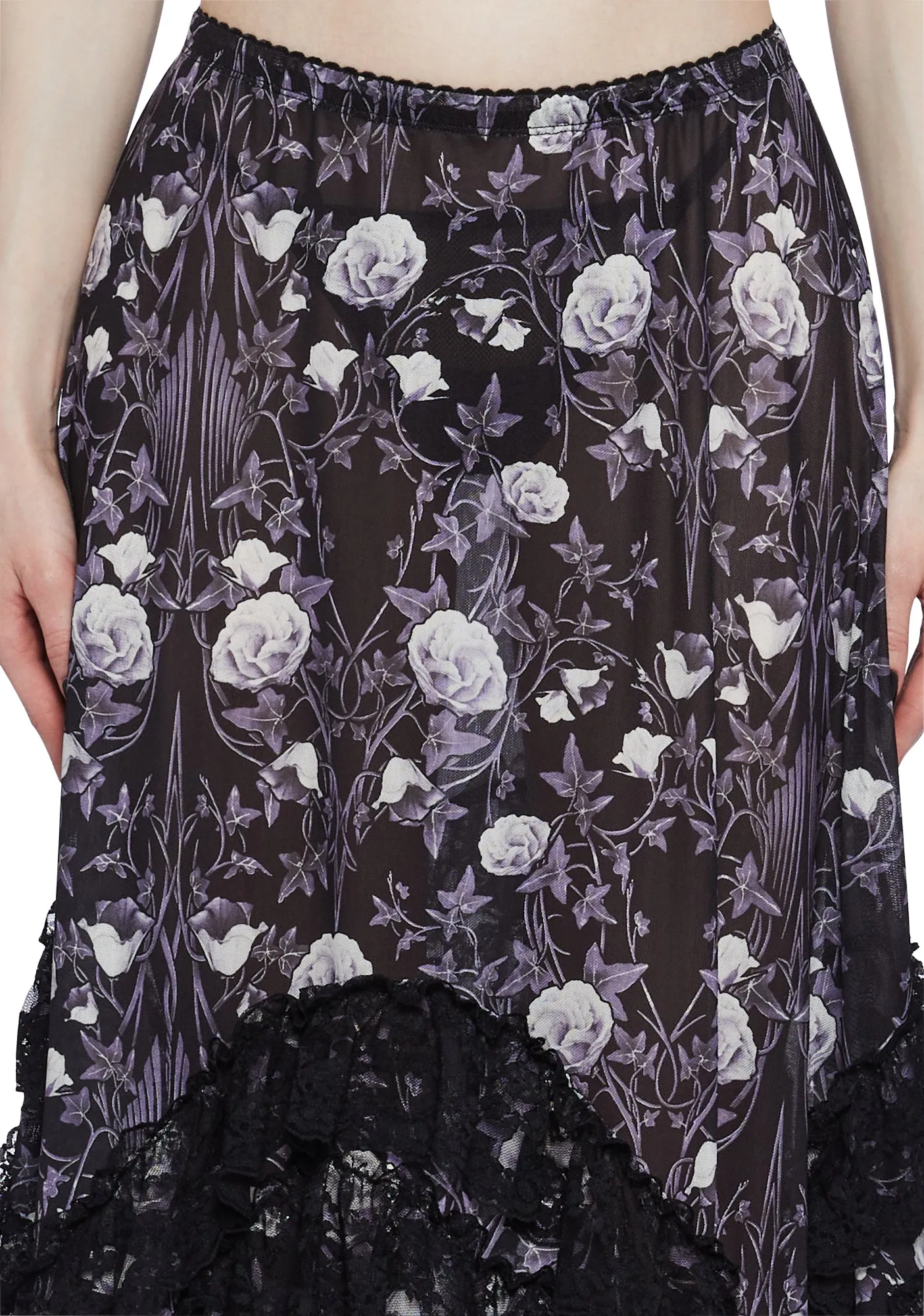 Midnight Bloom Maxi Skirt