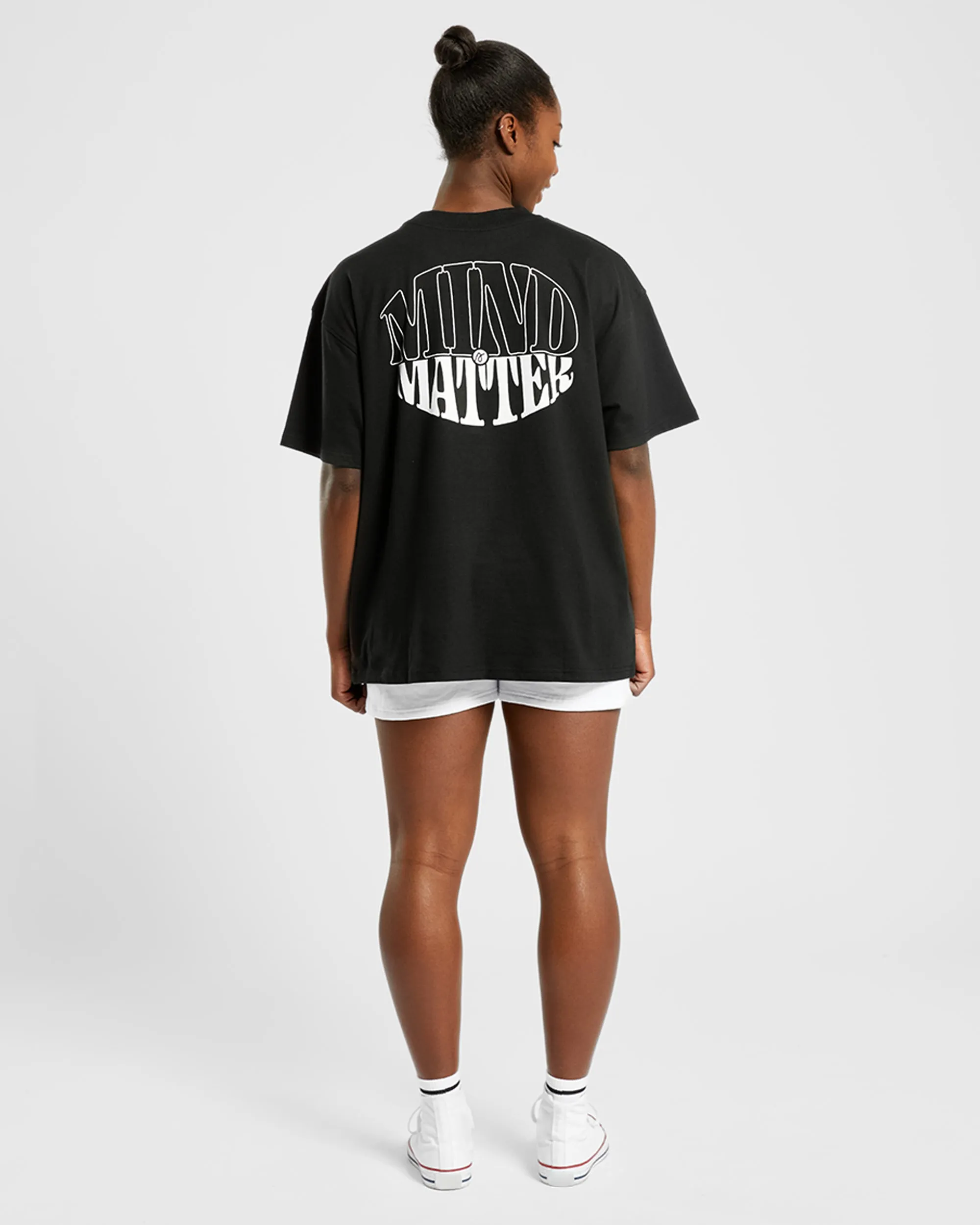 Mind Over Matter Oversized T Shirt - Black