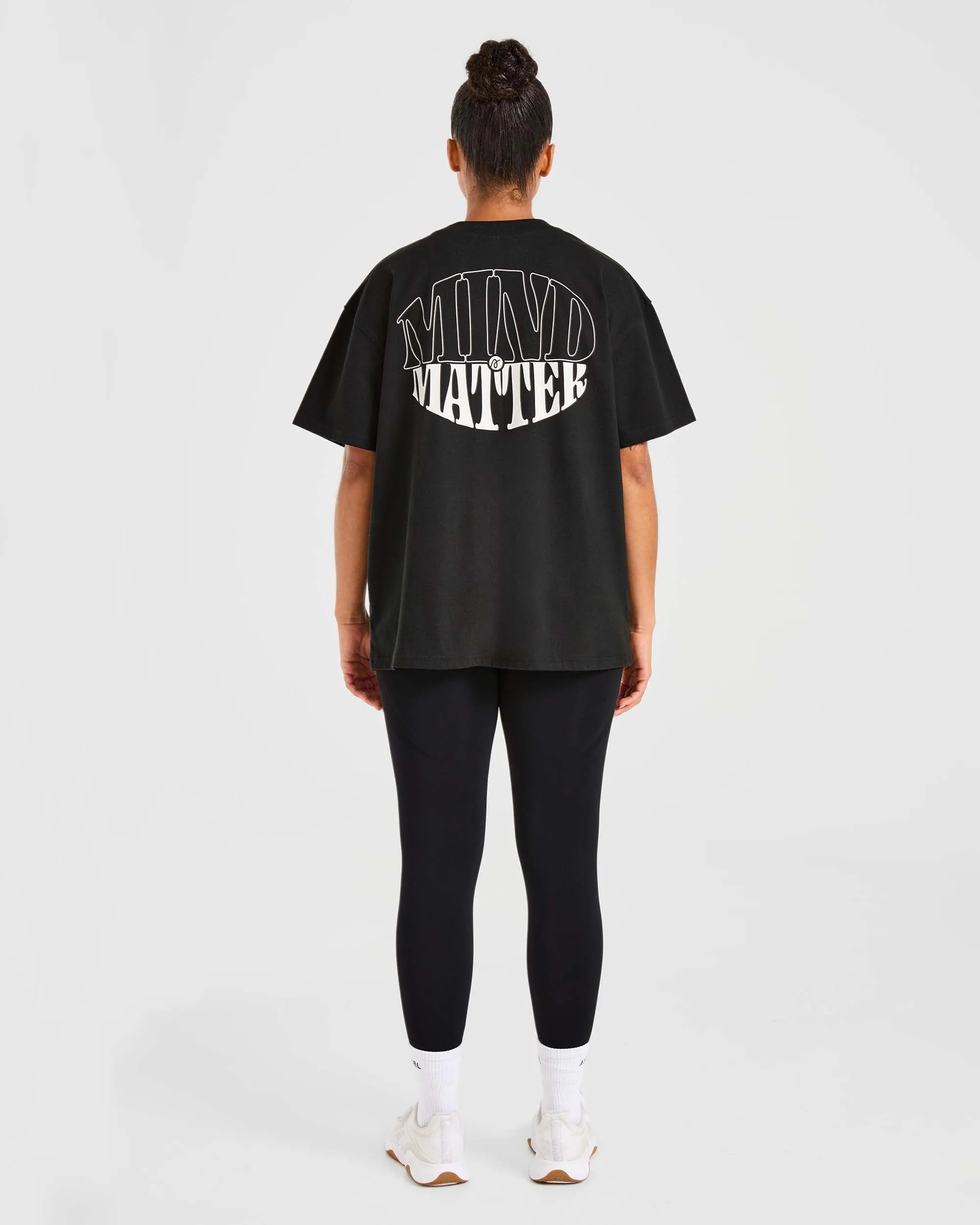 Mind Over Matter Oversized T Shirt - Black