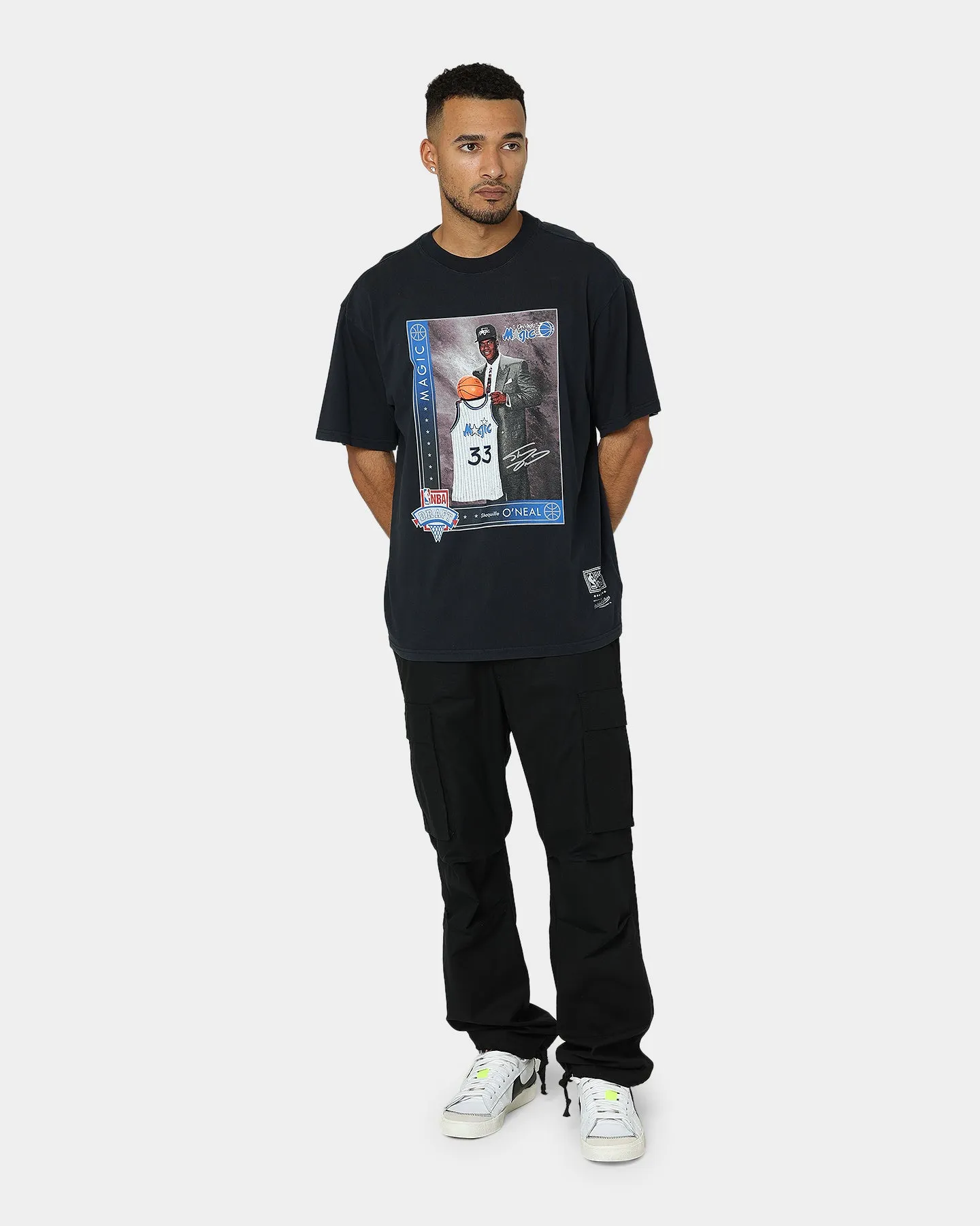 Mitchell & Ness Orlando Magic Shaquille O'Neal Draft Day Vintage T-Shirt Faded Black
