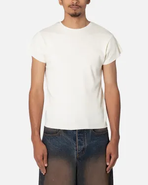 MNML Fitted Ribbed T-Shirt Off White