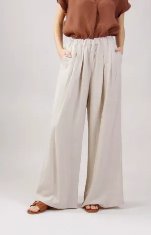 Myom Pantaloni Linen Wide-Leg Pants