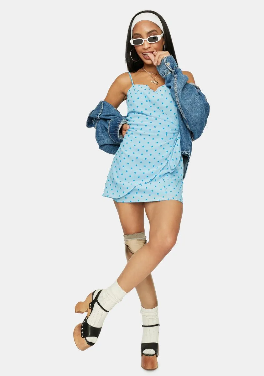 New Beginning Wrap Mini Dress