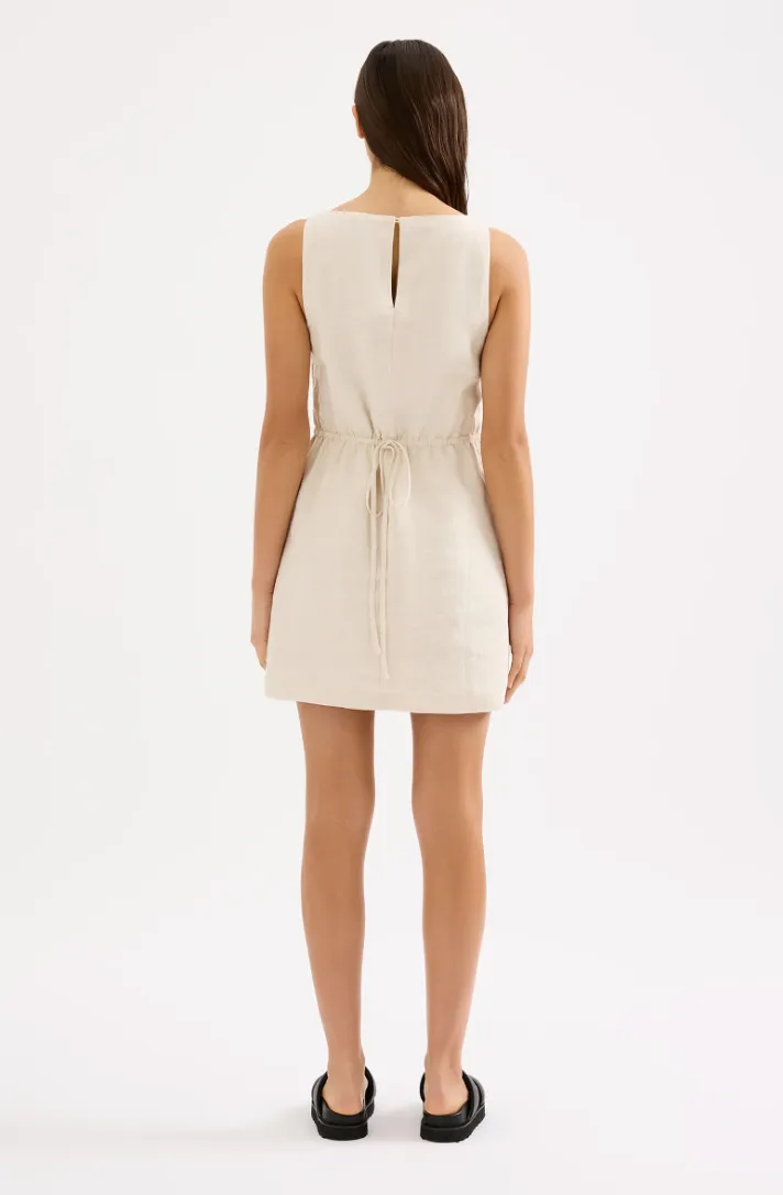 Nude Lucy - Aliya Linen Mini Dress (Natural)