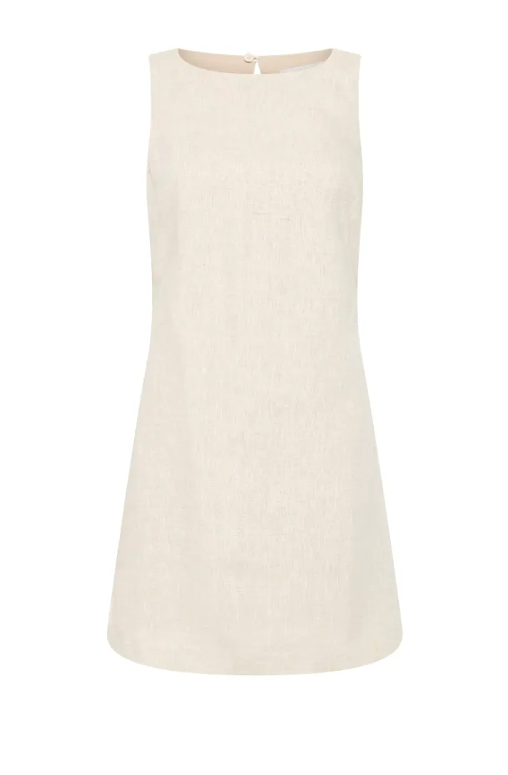 Nude Lucy - Aliya Linen Mini Dress (Natural)