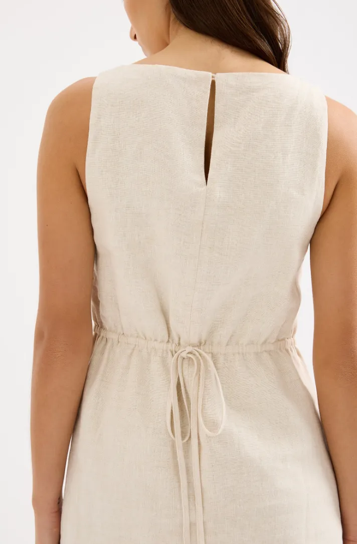 Nude Lucy - Aliya Linen Mini Dress (Natural)