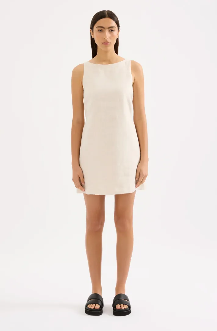 Nude Lucy - Aliya Linen Mini Dress (Natural)