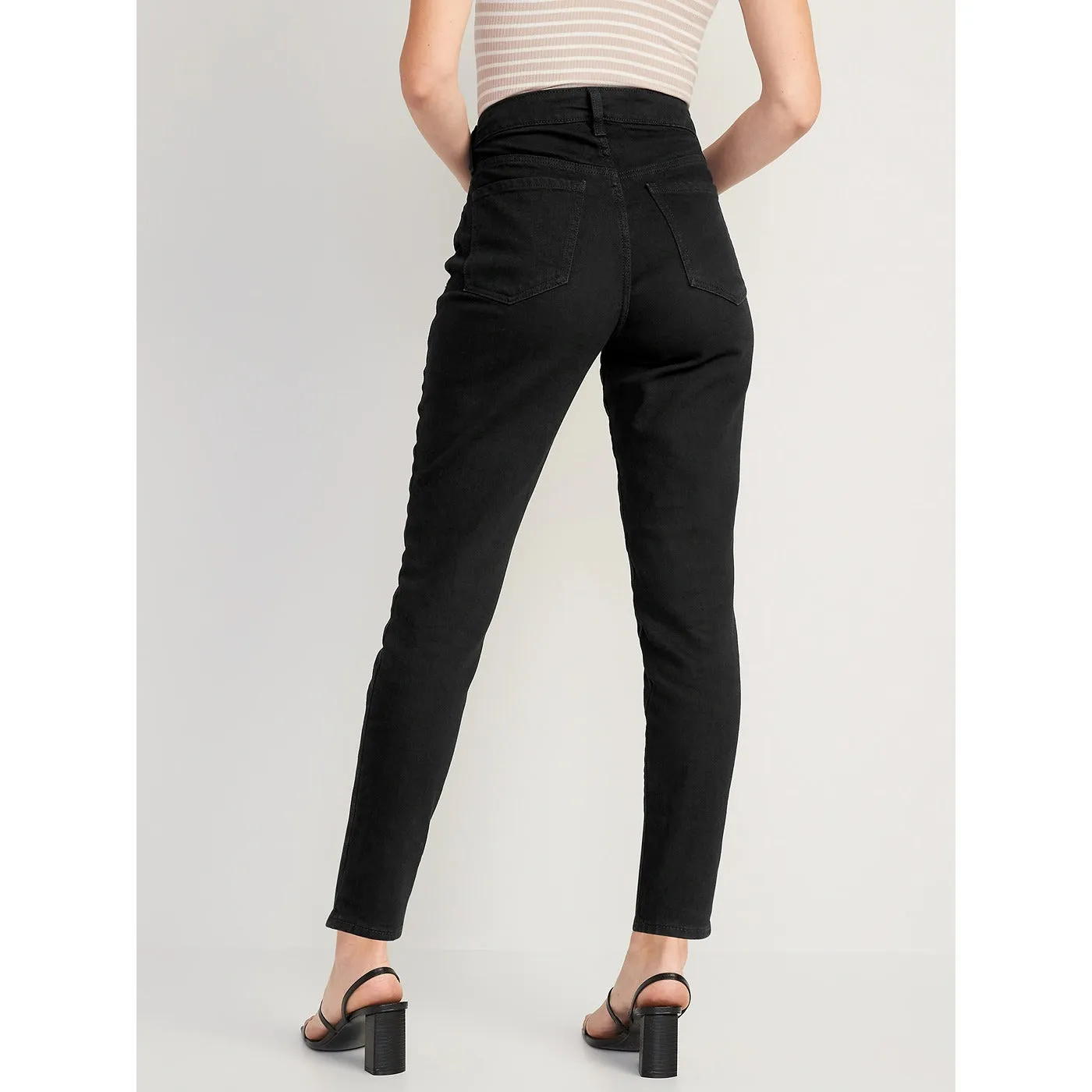 ON Black Super High Rise Mom Jeans