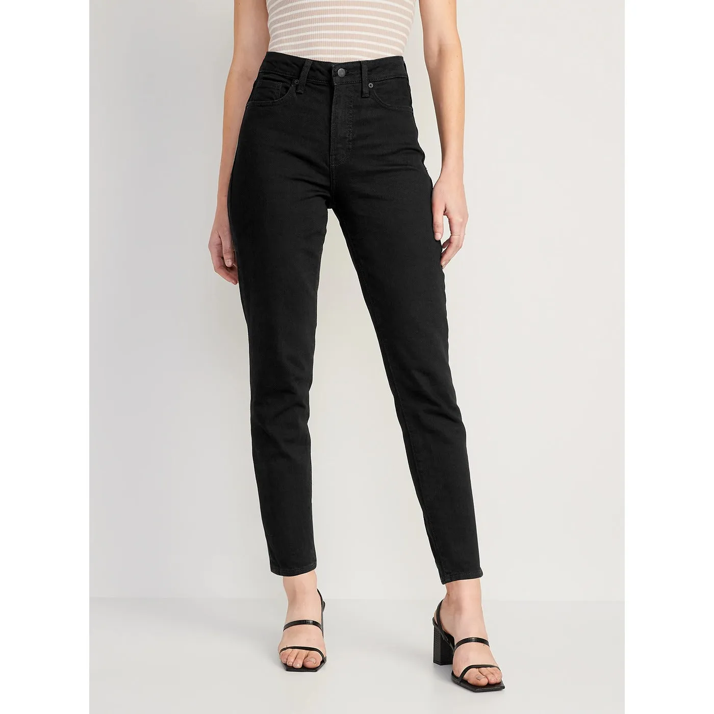 ON Black Super High Rise Mom Jeans