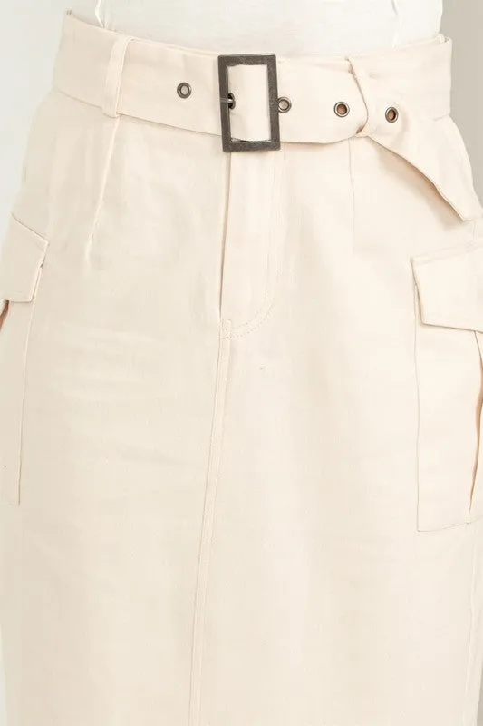 Poise Belted Cargo Skirt
