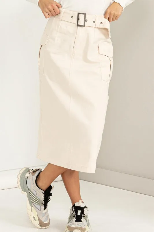 Poise Belted Cargo Skirt