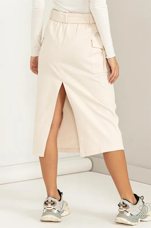 Poise Belted Cargo Skirt
