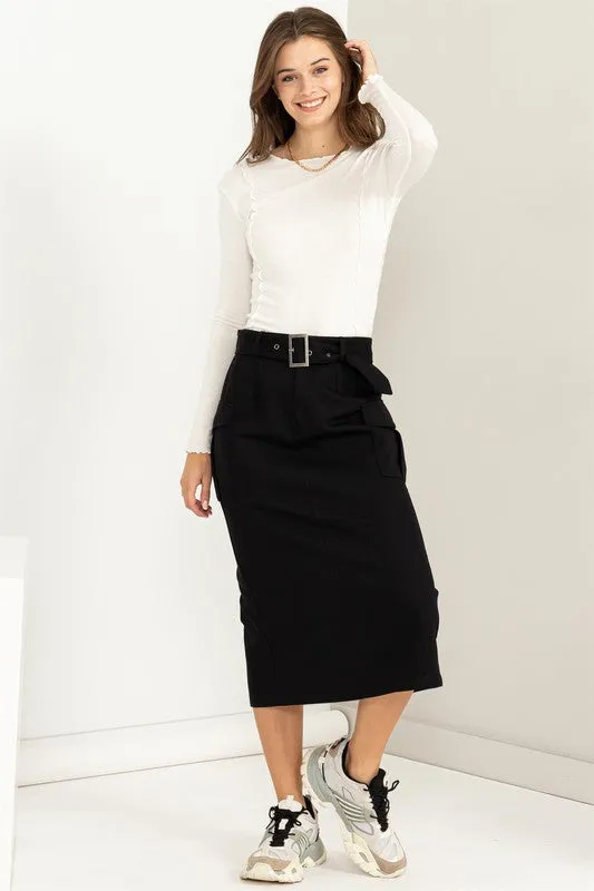 Poise Belted Cargo Skirt