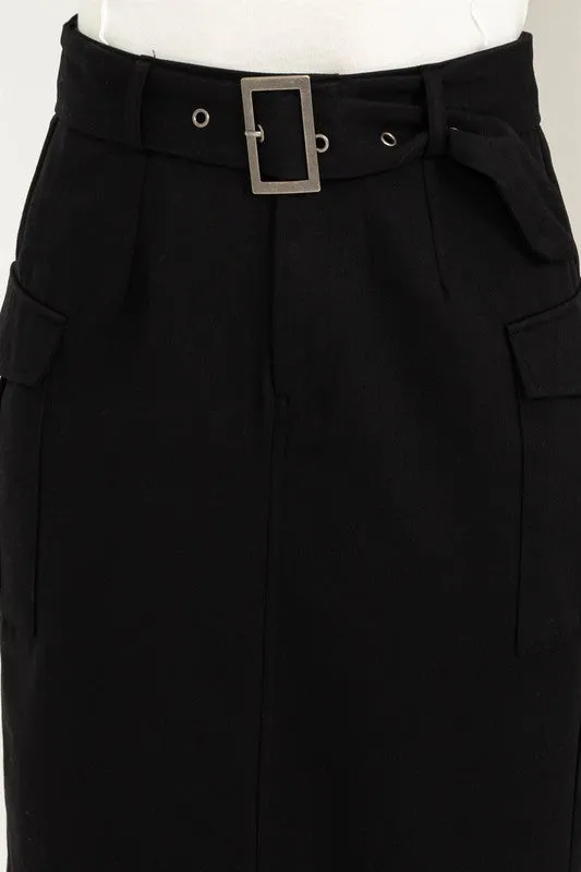 Poise Belted Cargo Skirt