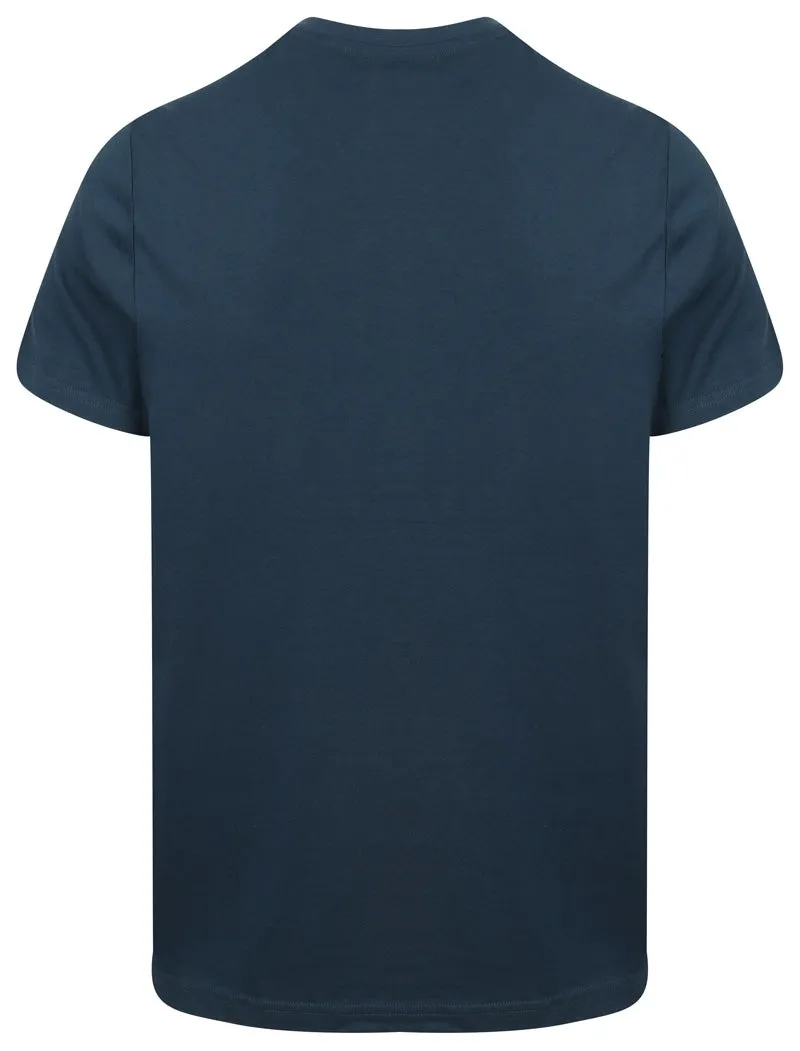 Premium Motif Crew Neck Cotton T-Shirt In Insignia Blue - South Shore