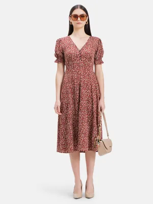 Printed Midi Dress