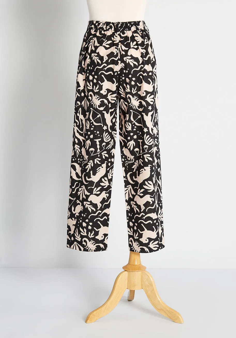 Reading the Signs Wide-Leg Pants