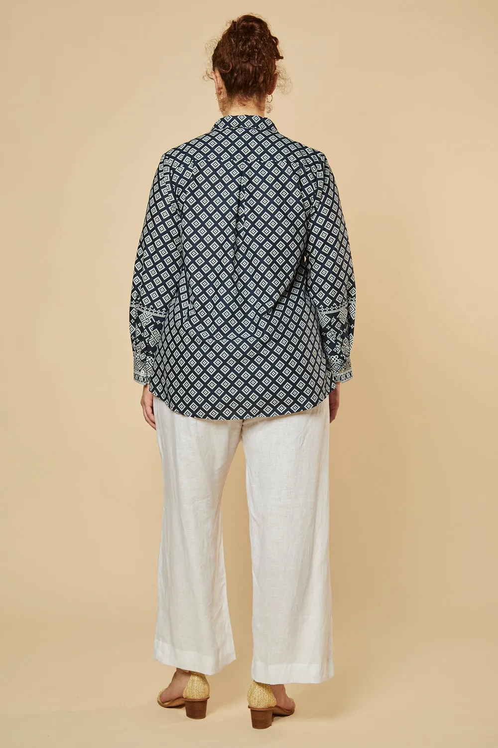 Sam Shirt in Navy Iris