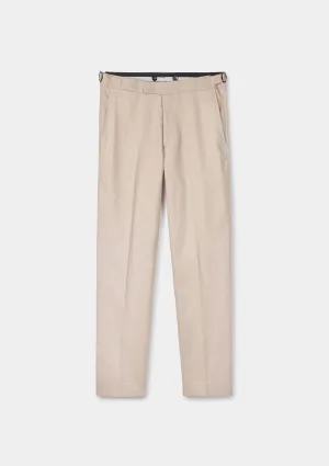 Sand Cotton Linen Formal Trousers