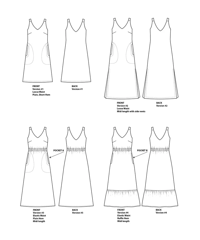 Sauvie Sundress Sewing Pattern | Sizes 16-34  by Sew House Seven