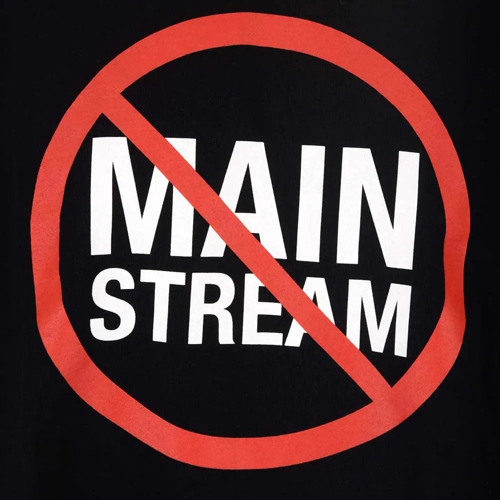 Vetements Unisex No Mainstream Cotton T-Shirt Black