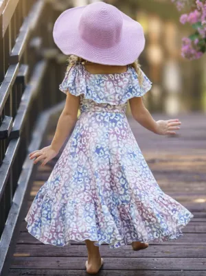 Whimsical Wilderness Cold Shoulder Maxi Sundress