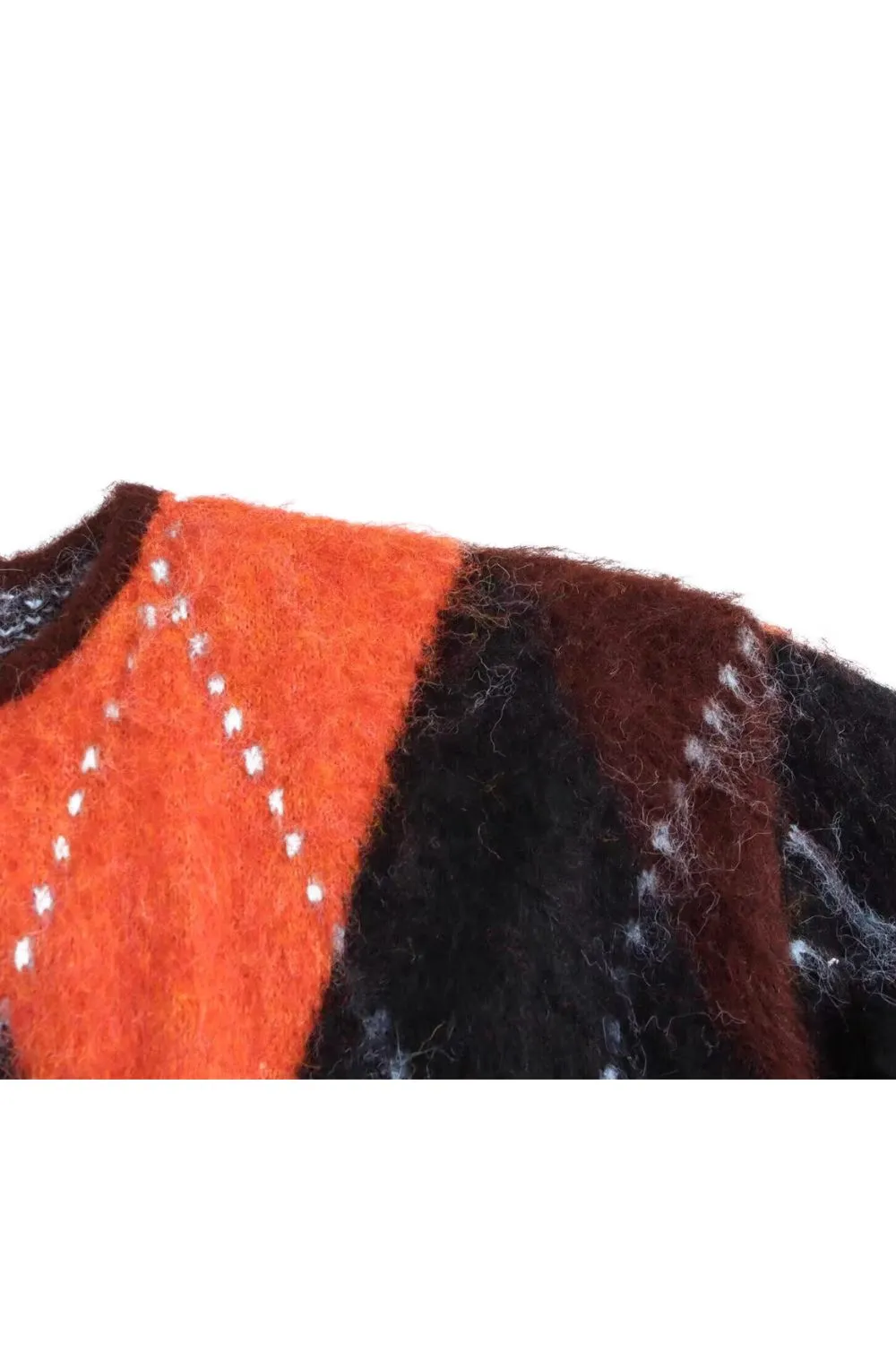 'Zoey' Long Sleeve Crew Neck Jacquard Knit Jacket